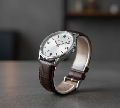 TIMEX Leather Strap Analog Watch For Men image 2