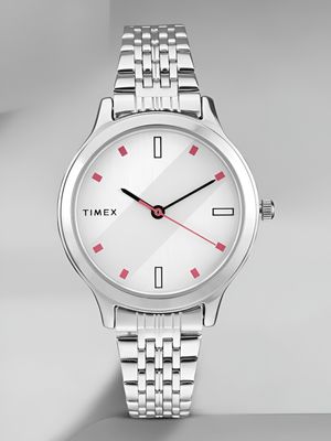 TIMEX Silver Dial Analog Watch - For Women