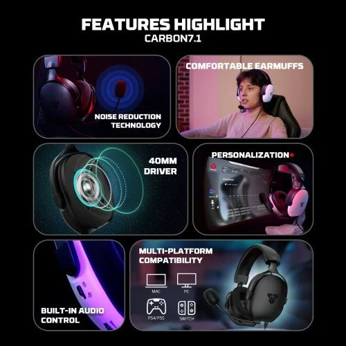 Fantech HG30 CARBON7.1 USB Gaming Headset image 3