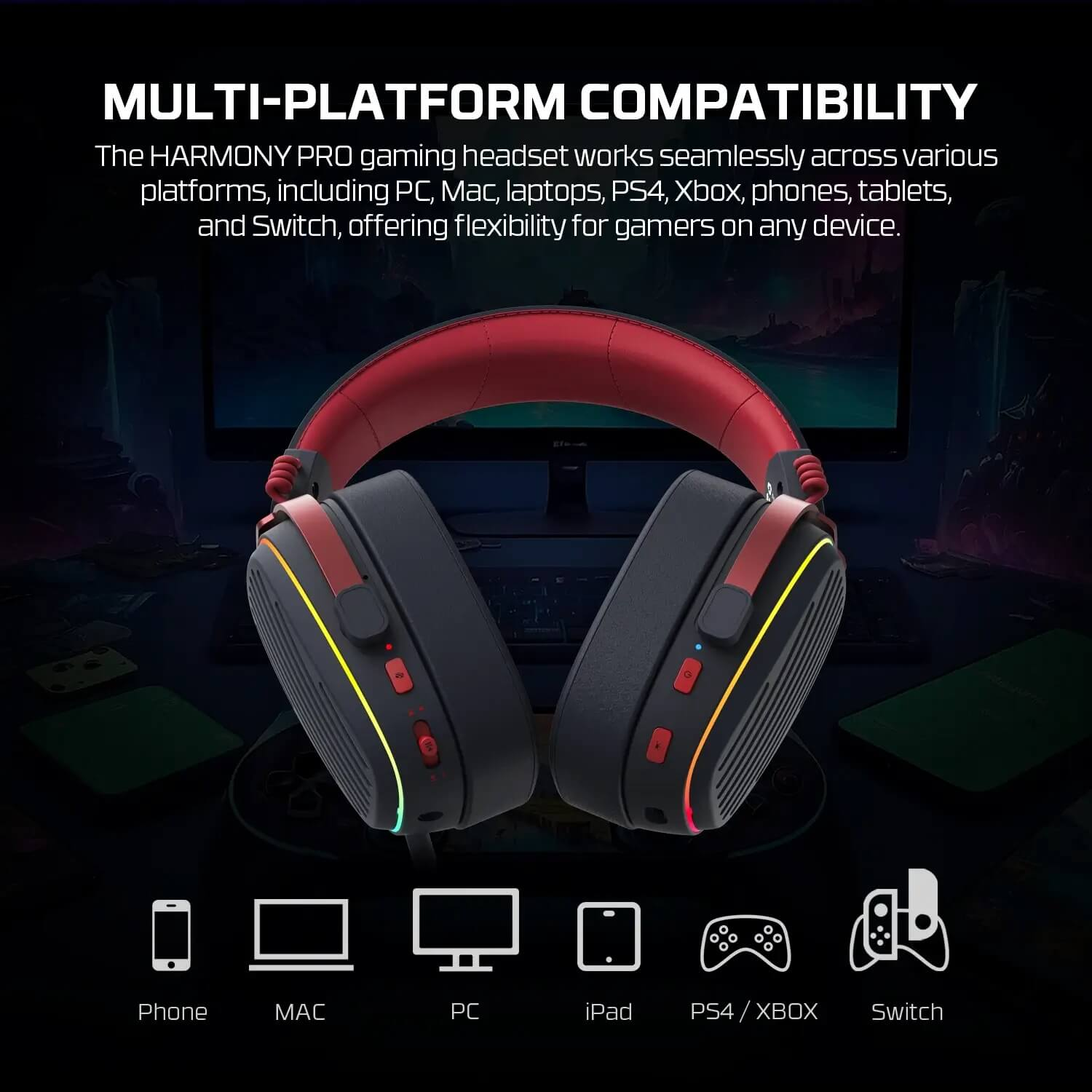 FANTECH WHGO2P HARMONY PRO WIRELESS GAMING HEADSET image 2